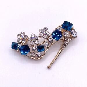 VNTG Shoe Rhinestones Brooch